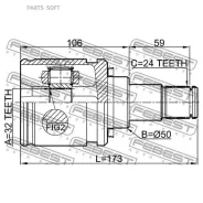 ���� ���������� ����� 32X50X24 Toyota Avensis AT22#/AZT220/CDT220/CT220/ST22�0/ZZT22# 1997-2003 Febest 0111-CDT220LH Febest 0111CDT220LH 0111CDT220LH...