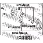 ������� ��������� Toyota Kluger L/V ACU2#/MCU2# 2000.11-2007.05 ����. ���. �� ������ Febest 0177MCU30RLH Febest 0177MCU30RLH 0177MCU30RLH ����