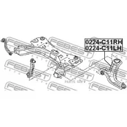 ����� Nissan Tiida C11 2004.09-2012.06 �����. ����. Febest 0224C11RH Febest 0224C11RH 0224C11RH ����