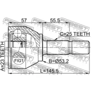 ���� �������� 23x53.2x25 (FORD Focus I CAK 1998-2005) Febest Febest 2110-FOC Febest 2110FOC 2110FOC ����