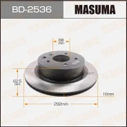 ���� ��������� Masuma, rear Nissan X-Trail / T30, T31 [��.2] Masuma BD2536 Masuma BD2536, ������ BD2536 ����