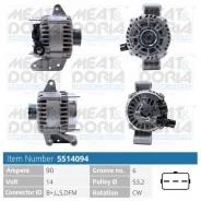 ��������� FORD/Jaguar Mondeo III/X-TYPE I 14V 90A Meatdoria 5514094 Meatdoria 5514094 5514094 ����