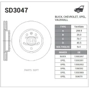 ���� ��������� OPEL Astra J Sangsin Brake SD3047 Sangsin Brake SD3047 SD3047 ����