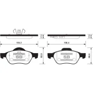 ������� ��������� Renault Laguna/Megane/Scenic 02- �����. Sangsin Brake SP1414 Sangsin Brake SP1414 SP1414 ����