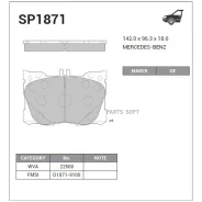 ������� ��������� Mercedes W205/W213/GLC (X253/C253) 15- �������� Sangsin Brake SP1871 Sangsin Brake SP1871 SP1871 ����