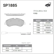 ������� ��������� FORD Transit 12- Sangsin Brake SP1885 Sangsin Brake SP1885 SP1885 ����