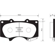 ������� ��������� �������� Toyota LAND Cruiser Prado III-IV (2002- ), Mitsubishi Pajero IV (2006- ), Lexus GX I-II (2002- ) Sangsin Brake SP2033 Sangs...