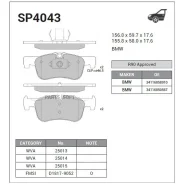 ������� ��������� BMW 1 F20/F21 114-118 10- �������� Sangsin Brake SP4043 Sangsin Brake SP4043 SP4043 ����