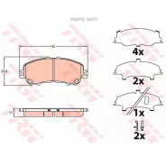 ������� ��������� Nissan X-Trail(32) 14- �������� TRW GDB3648 TRW GDB3648 GDB3648 ����