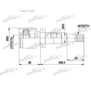 ���� ����� ���� �-�� 26x40x23 FORD: Focus 98 - 04, Focus ��������� 99 - 04 ���� 1.8, 2.0, 1,8TD Patron PCV5011 PCV5011 ����
