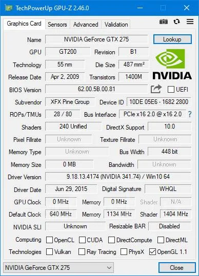 GeForce GTX 275 ����