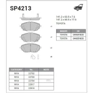 ������� �������� Toyota CH-R 2018- SP4213 Sangsin Brake SP4213 SP4213 ����