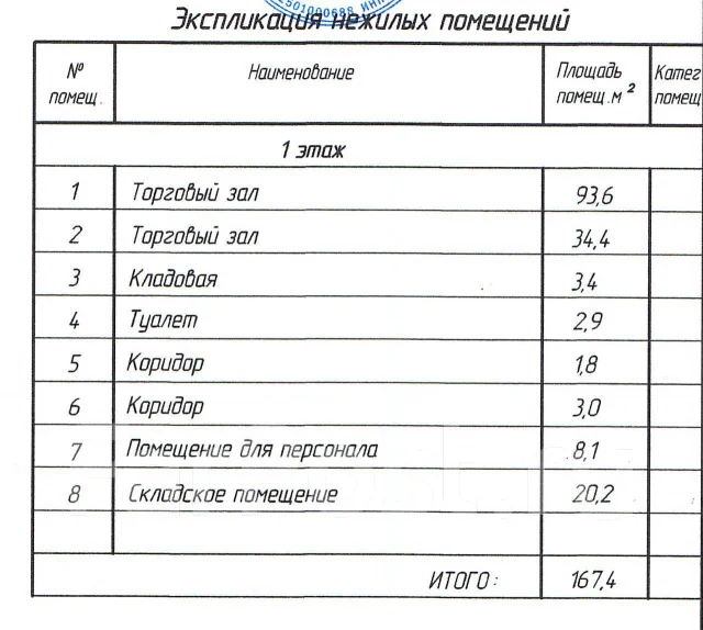 ���� ���������. 167.4��&sup2;, ����� ��������� 40, �-� ����������, 1/5 ���� ����