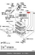 ������ ��������� ��� Toyota Camry, Toyota Venza 08-16, Lexus ES [USA] toyota 17801-28030 1780128030 ����