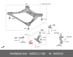 ����������� ������ �������� �������� ������, ����� ��� KIA Sportage, Hyundai Tucson, KIA Sorento Hyundai/Kia 54551L1100 54551L1100 ����