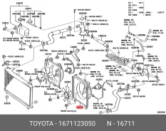 ����� ����������� Toyota 1671123050 1671123050 ����