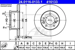 Brake DISC 24011601331 ATE 24011601331 ����