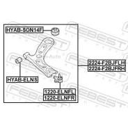 ����� �������� ������ ����� Hyundai Elantra 16 2015-2018 [Europe + Russia] 2224F2BJFLH ����