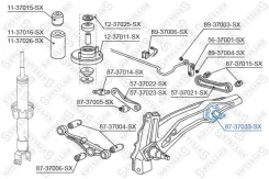 ����������� ����������� ������ Honda Civic 91-95, ������ ������, �����, Ro ��� Honda Civic, Honda Accord, Honda Domani Stellox 87-37033-SX 8737033SX �...