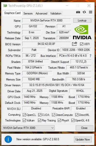 GeForce RTX 3080 ����
