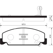 ������� ��������� �������� �������� �����:HI-Q Honda Civic V Hatchback (EG), Nissan Primera Travelle Sangsin Brake SP1427 SP1427 ����