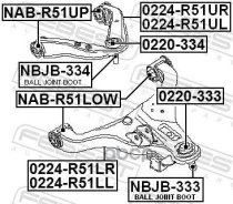 ����� �������� ������� ������ Pathfinder (R51M) (2004-2013) [178Febest0224R51UR] 0224R51UR ����