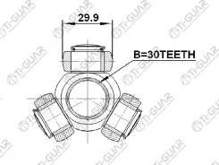 ������� /TI-GUAR ��� Renault Megane II Logan 2005-2013 K4M812 K4M761; 30x29.9; TG-TR30/29.9; (2416MEG ) 7711368895 TGTR30299 Tiguar TGTR30299 TGTR3029...
