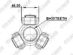 ������� /TI-GUAR ��� Toyota Avalon 2005-2012 3.5L GSX30L 2GRFE; 35x46.05; TG-TR35/46.05; 4341007070 4303007020 0416CW5 Tiguar TGTR354605 TGTR354605 ��...