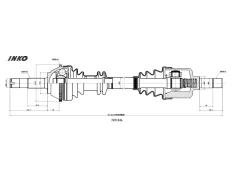 ��� ��������� � ����� 28/37 ABS 54 ����� ��� Peugeot�Boxer�230L��1999.07- Inko 205104A 205104A ����