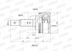 ���� ������� 26/23 ABS 48 ����� ����/��� Toyota�Avensis�_T22_�1. �6�74�kW�1997. �09- Inko 329131A 329131A ����