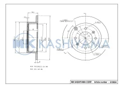 ���� ���������, ������ DF4286 262�10 4 ��� Hyundai Matrix 2001-2010/ Sonata IV EF 2001-2005 Kashiyama G10024 G10024 ����