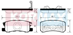 ������� ���������, ������ � ������������ ��������� D6106 MI Pajero 99- PE 4007 08- Kormax KBP081 KBP081 ����
