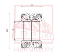 ��������� ��������� �������� (40x74x40x40) ASVA DAC40740040 DAC40740040 ����