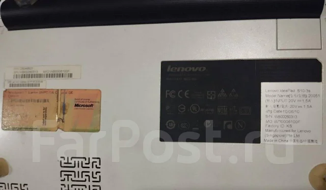Lenovo IdeaPad S10-3. 11", WiFi: 1, Bluetooth: 1 ����