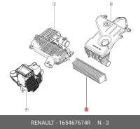������ ��������� ��� Renault CLIO IV, Renault Duster, Renault Arkana Renault renault 16-54-676-74r 165467674R ����