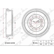 ������� ��������� ��� Toyota Hiace 04- SAT ST4243126190 ST4243126190 ����