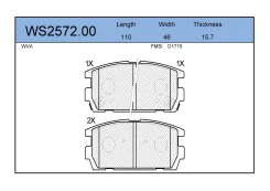 ������� ��������� �������� ������ ��� Hyundai Terracan Jeenice WS2572.00 WS257200 ����