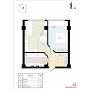 2-���������, ����� ����������� 13 ���. 1. �������, ����������, 50,1���.��., 21/24 ���� ����� � III ��. 2027 ����