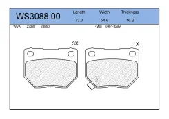 ������� ��������� �������� ������ ��� Subaru Impreza, Nissan 300 ZX, Nissan Skyline ���� Jeenice WS3088.00 WS308800 ����