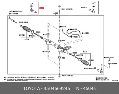 ���������� ������� ���� ������ ����� ��� Toyota LAND Cruiser, Toyota FJ Cruiser, Lexus GX 470 toyota 45046-69245 4504669245 ����