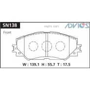 �������� ��������� ������� Advics SN138 Advics SN138 SN138 ����
