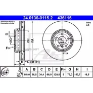 ���� ��������� BMW 5(F10)/6(F13)/7(F01) ���. (��������������) 348x36 ATE 24013601152 ATE 24013601152 24013601152 ����