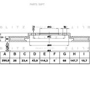 ���� ��������� Renault Grand Scenic/Laguna/Megane 07- �����. ����. Blitz BS0408 Blitz BS0408 BS0408 ����