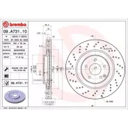 ���� ��������� MB W203/C209 02- 3.0-6.2 �����. ����. D=345 Brembo 09A73111 Brembo 09A73111 09A73111 ����