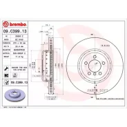 ���� ��������� BMW 3 (F30/F31) 11- 2.0-3.0 �����. ����. D=370 Brembo 09C39913 Brembo 09C39913 09C39913 ����