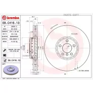 ���� ��������� BMW 5 (F07)/7 (F01/F02/F03/F04) 08- 3.0/4.4/6.0 �����. ���. ����. Brembo 09C41613 ! Brembo 09C41613 09C41613 ����