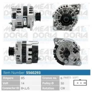 ��������� Chevrolet Rezzo/Nubira (J100) 14V 85A Meatdoria 5560293 Meatdoria 5560293 5560293 ����