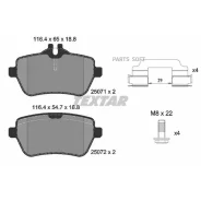 ������� ��������� Mercedes W222 13- ����. (� ������������� ��������� Q+) Textar 2507103 Textar 2507103 2507103 ����