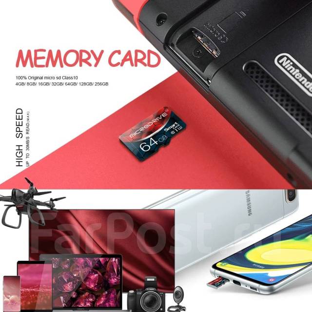 MicroSD. 16���, ��������� SD-����� Micro TF ����
