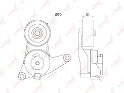 ���������� ������������� ����� ��� Cadillac CTS, OPEL Vectra C, Cadillac SRX LYNXauto PT-3283 PT3283 ����